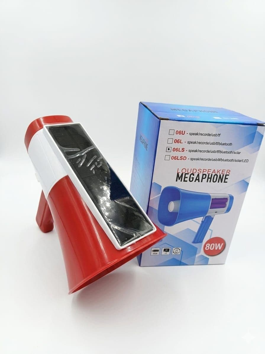 MEGAFONO CON PANEL SOLAR 80W